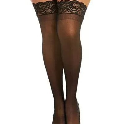 Dreamgirl Women's Plus Size Sheer Thigh High Pantyhose Hosiery Nylons Stockin...